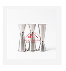 Accesorios Clavija Medidora Jigger Cup a tarifa mayorista Barra de metal de acero inoxidable con acabado plateado - Product Image 1