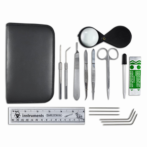 Instruments chirurgicaux professionnels en acier inoxydable japonais, étui en cuir PU, ciseaux de pansement, kits de dissection avancés - Product Image 1