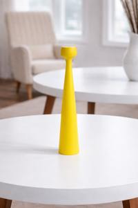 Portavelas colorido, candelabro amarillo, portavelas de madera para velas cónicas, candelabro contemporáneo, portavelas individual - Product Image 2