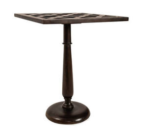 Brown Wooden Side <b>Table</b> Square Accent <b>Table</b> Metal Top End <b>Table</b> Sofa Bedside <b>Table</b> for Living Room - Product Image 3