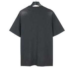 เสื้อยืดโอเวอร์ไซส์ลายโลโก้แบบกำหนดเอง เสื้อยืดวินเทจไซส์ใหญ่ เสื้อยืดผ้าคอตตอนหนานุ่มแบบย้อมสีเอซิดสำหรับผู้ชาย - Product Image 4