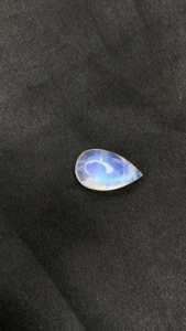 Pierres précieuses en pierre de lune arc-en-ciel naturelle certifiée, forme poire, cabochons, pierres brutes pour la création de bijoux, 8,40 carats - Product Image 3