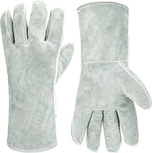 Gants de soudage industriels respirants en cuir de vachette grainé diamanté, résistants à la chaleur, antidérapants, ignifuges, anti-coupures et anti-vibrations - Product Image 6