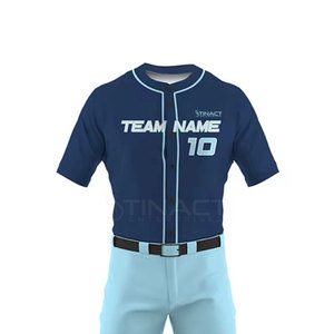 Uniformes de béisbol disponibles en todos los tamaños, personalizados con el nombre y número del equipo, en stock. - Product Image 4