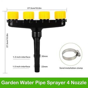 Aspersor de Jardín con 4 Boquillas, Rociador de Riego para Mayor Área, Boquilla de Aspersión con Conector de Ajuste de Flujo - Product Image 5