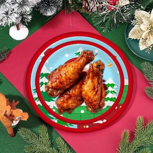 ชุดเครื่องใช้บนโต๊ะอาหารสำหรับงานเลี้ยงคริสต์มาสความจุ10ท่านพร้อมลวดลายซานตาคลอสกวางเอลก์สำหรับตกแต่งวันหยุดฤดูหนาวและงานปาร์ตี้คริสต์มาส - Product Image 4