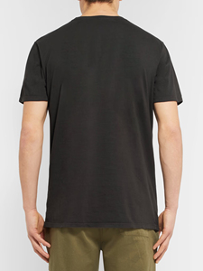 Camiseta Negra para Hombre, 100% Algodón, Tejido Transpirable, Cómoda, Ajustada, con Logotipo Personalizado Bordado, Cuello Redondo - Product Image 4