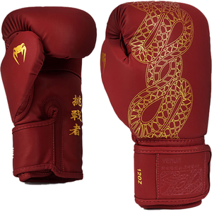 Gants de boxe Muay Thai en cuir PU, style tendance, légers, imperméables, avec sangle de poignet réglable, service OEM personnalisé - Product Image 1