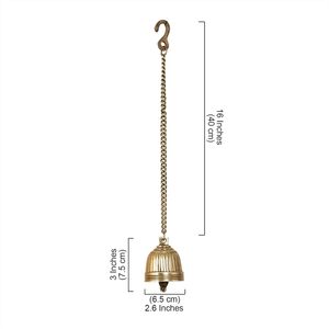 Campana Colgante de Latón con Cadena, Decoración Tradicional para Sala de Pooja, Ghanti Colgante para el Hogar y el Mandir - Product Image 4