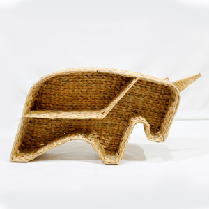 Étagère décorative en rotin faite à la main, style bohème, forme irrégulière, décoration d'intérieur, accessoire pour le salon - Product Image 4
