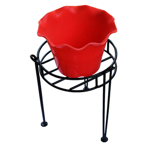 Soporte de Metal Negro para Macetas, 12 Pulgadas de Alto, 10 Pulgadas de Diámetro, Soporte para Macetas de Interior y Exterior, Decoración para Hogar, Oficina, Jardín, Balcón - Product Image 2