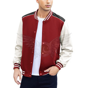 Blouson universitaire confortable pour homme, coupe classique, en mélange de laine, avec option de personnalisation de la marque - Product Image 5