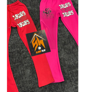 Premium Quality Men Acid Wash Mid <b>Trouser</b> 100% Cotton Material Lightweight Eco-Friendly Customised Logo Printing Streetwear OEM - Product Image 2