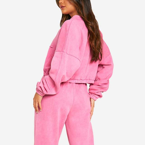 Survêtements décontractés pour femmes, style streetwear, à capuche, deux pièces, légers, en polyester/nylon, respirants, séchage rapide, jogging, taille oversize - Product Image 5