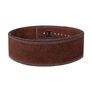 Ceinture de musculation en cuir suédé 10 mm avec logo personnalisé, boucle à levier, robuste, réglable, protection professionnelle, antidérapante - Product Image 4