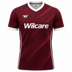 Wilcare Men's Black Sport Shirt With <b>Red</b> <b>Stripes</b> Sublimation Print Breathable Polyester Adult <b>Top</b> cheap price breathable - Product Image 4