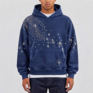 Top Trending Design Breathable <b>Rhinestone</b> <b>hoodies</b> With Custom Logo OEM Services Private Label Made <b>Rhinestone</b> Hoodie For Adults - Product Image 1