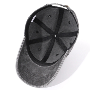 Casquette de baseball unisexe 6 panneaux réglable en coton lavé couleur unie décontractée pour adultes toutes saisons - Product Image 2