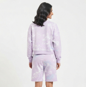 Ensemble de survêtement pour femmes à manches longues et shorts sublimés, coupe ample avec poches latérales, décontracté, hiver, 100% polyester polaire - Product Image 2