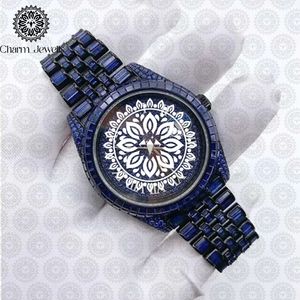 Montre pour homme Charm Jewells en acier inoxydable, boîtier de 40 mm, accents de diamants, analogique, pour un style luxueux, mouvement mécanique, 10 bars - Product Image 4