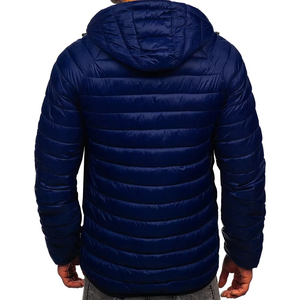 Fully Customized Men's Waterproof Canvas Puffer <b>Jackets</b> Polyester Wadding Filled Winter DDP Shipping - Product Image 1