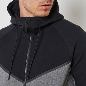 Sweat-shirt à capuche zippé pour homme, manches longues, en coton confortable, veste décontractée pour la course à pied, le fitness et la mode urbaine - Product Image 5