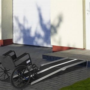 Portable 8 Threshold Ramp Foldable Carpeted Wheelchair Ramp for Handicap Car Access Home Use - Product Image 2