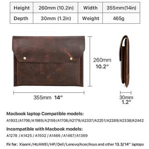 Funda de Piel para Portátil Vintage Moderna con Correa de Hombro, Diseño Duradero para Uso Diario en la Oficina, para Hombre LS-0235 - Product Image 5