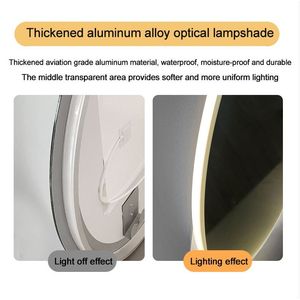 Adjustable Color Temperature LED Bathroom <b>Mirror</b> <b>Light</b> Wall Mounted Anti-Fog Vanity <b>Mirror</b> <b>with</b> Dimming Function <b>Round</b> Design - Product Image 6