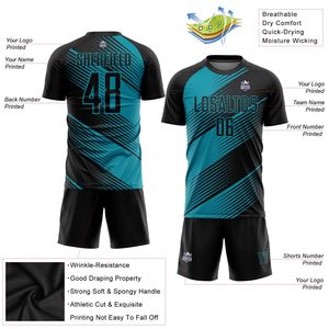 Conjunto de Uniforme de Fútbol Ligero y Elástico en 4 Direcciones, Precio al por Mayor Directo de Fábrica, en Stock, Personalizable con Nombre OEM, para Clubes - Product Image 4