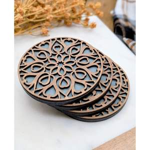 Posavasos de Madera para Mesa de Comedor, Artículos para Ramadán, RR ENTERPRISES Modelo RR202513459 - Product Image 1