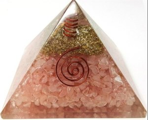 Natural Rose Quartz <b>Orgone</b> Pyramid for Love Attraction Healing Meditation Heart Chakra Energy <b>Generator</b> - Product Image 3