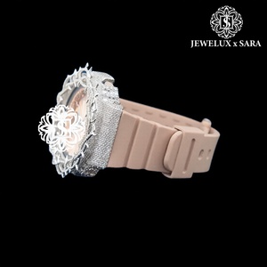 Reloj de Lujo con Esfera de Silicona Negra con Incrustaciones de Diamantes, Esfera con Incrustaciones de Diamantes con Movimiento Automático Premium a Buen Precio - Product Image 2