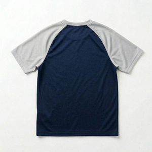T-shirt décontracté pour homme à col rond et manches raglan, en mélange polyester/coton, tissu respirant, t-shirt élégant - Product Image 2