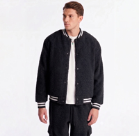 Veste universitaire Sherpa personnalisée en gros, veste bomber en polaire douce pour hommes et femmes, veste Teddy chaude d'hiver, fabricant OEM ODM