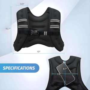 Gilet lesté réglable Velo Core Advanced pour l'entraînement de force et le CrossFit, fabriqué en nylon durable, améliore la puissance et l'endurance musculaire - Product Image 4