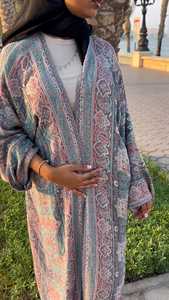 Abaya Dubaï sans bretelles, diamants, cachemire, impression numérique, nouveau design 2026 - Product Image 4