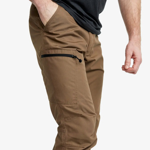 Men's Brown Quick Dry Pants Slim Fit Zip Fly Elastic Waist With Pockets All Seasons Outdoor Hiking Wear - Product Image 4