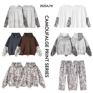 Nuevo Conjunto de Sudadera con Capucha para Hombre Serie Camo, Impresión DTG de Alta Calidad, Sudadera con Capucha de Manga Larga con Cierre y Pantalones Deportivos - Product Image 1