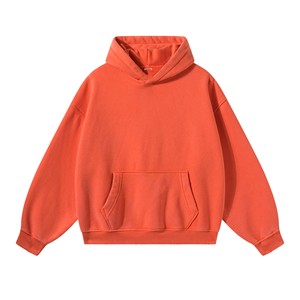 Custom Dark <b>Grey</b> Plain Relaxed Fit Pullover Hoodie Kangaroo Pocket Ribbed Cuffs Unisex Fleece <b>Sweatshirt</b> Wholesale Casualwear - Product Image 4