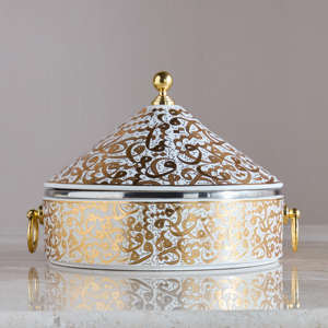 Chauffe-plats en acier inoxydable avec gravure arabe, durable, antirouille, pour usage commercial, casseroles - Product Image 1