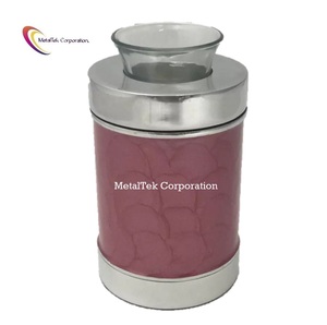 Wholesale Price Child <b>Keepsake</b> <b>Ashes</b> Tealight Cremation Urn Memorial Cylinder Tube Shape Memorial Urns Enamel Coated Funeral Urn - Product Image 3