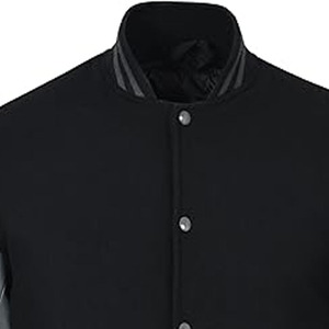 OEM Custom <b>Men</b> Wool Stand Collar Hooded Varsity <b>Jacket</b> Letterman <b>Baseball</b> College <b>Jacket</b> - Product Image 1