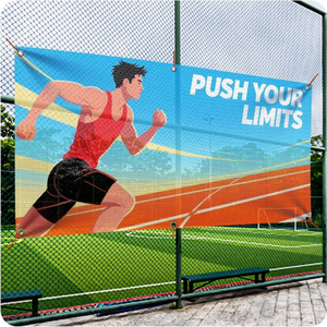 Lona de PVC para Exteriores, Impresión Personalizada, Resistente a los Rayos UV y al Viento, Lona Publicitaria para Cercas, para Promoción - Product Image 2