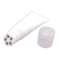 PCR plastique cosmétiques cinq rouleaux 304 boule en acier inoxydable Massage corps 200ml crème Tube