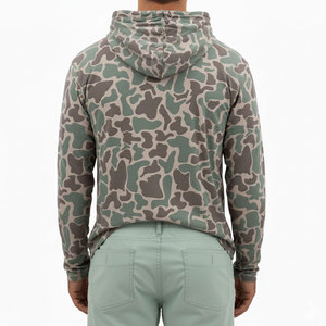 Sudadera con Capucha de Pesca de Manga Larga para Hombre, Camuflaje, Marca Personalizada, Protección Anti-UV, Impresión por Sublimación, 100% Poliéster, UPF 50, 140 - Product Image 2