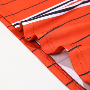 Maillot de baseball personnalisé orange et noir uni à manches courtes avec cordon de serrage, nom de l'équipe imprimé, sublimation, évacuation de l'humidité - Product Image 5
