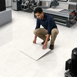 Carreaux de porcelaine sculptés grand format 600x1200 modernes, haute brillance, isolation thermique, panneau mural décoratif intérieur pour villas et entreprises - Product Image 4