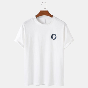 เสื้อยืดแขนสั้นผู้ชายทรงปกติ พิมพ์ลายตามสั่ง ผ้าฝ้าย 100% เป็นมิตรต่อสิ่งแวดล้อม พิมพ์ลายด้วยเทคนิคซิลค์สกรีน ระบายอากาศได้ดี - Product Image 5
