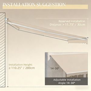 Toldo Retráctil Plegable para Terrazas y Patios, Protección UV y contra la Lluvia, Modelo Independiente # Toldos - Product Image 3
